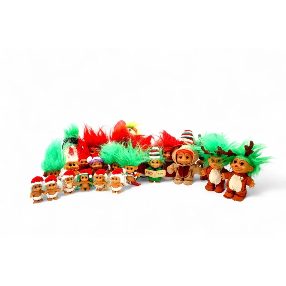 Lot‎ 24 Vintage 1990s Russ Christmas Troll Collection Carolers Reindeer & Elves